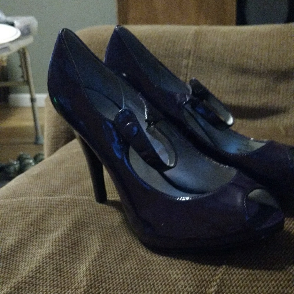 Purple high heels